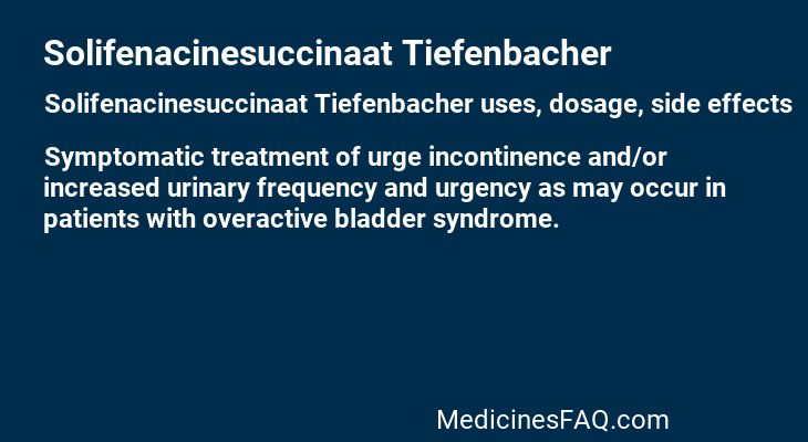 Solifenacinesuccinaat Tiefenbacher