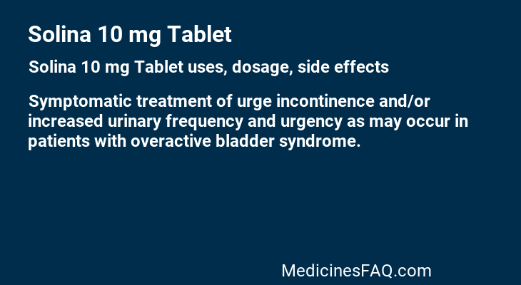 Solina 10 mg Tablet