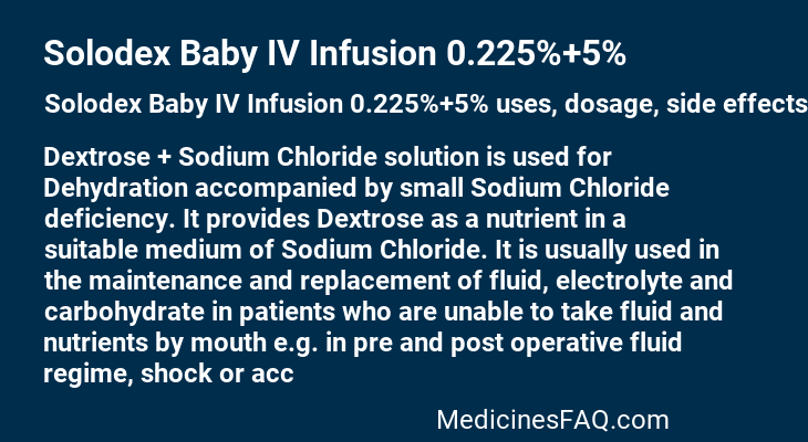 Solodex Baby IV Infusion 0.225%+5%