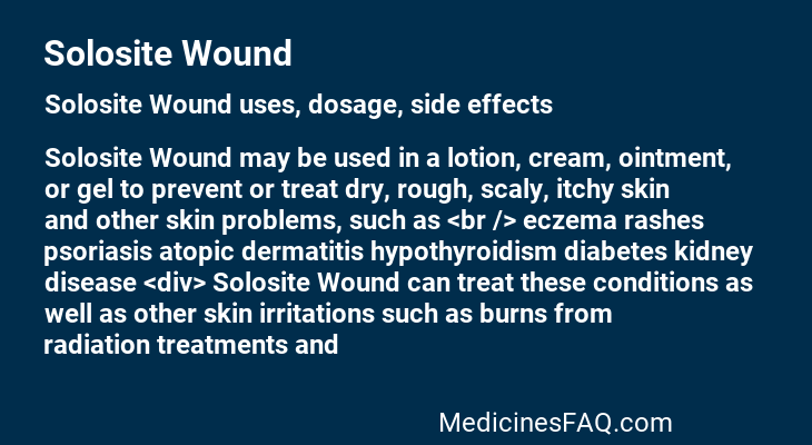 Solosite Wound