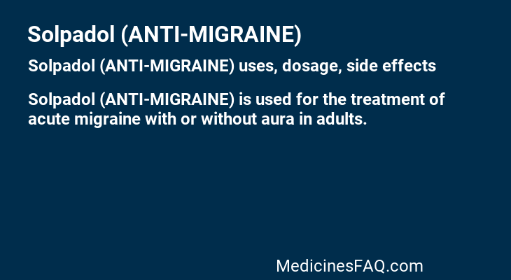 Solpadol (ANTI-MIGRAINE)