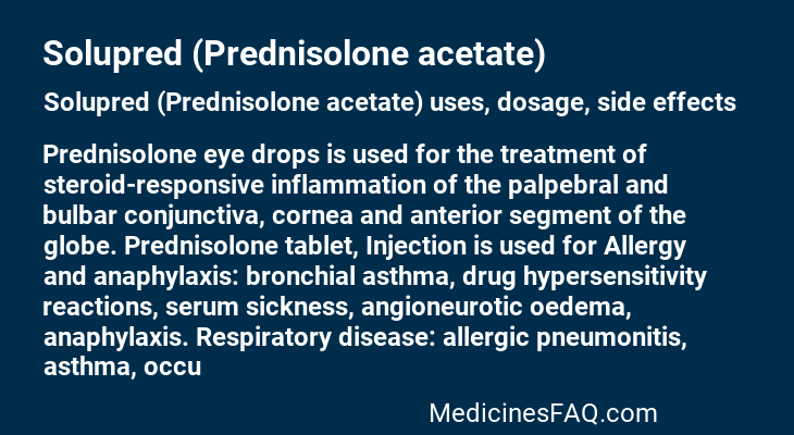 Solupred (Prednisolone acetate)