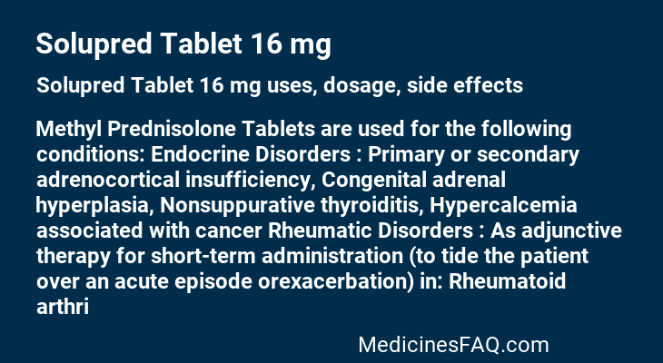 Solupred Tablet 16 mg