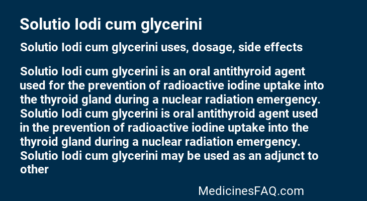 Solutio Iodi cum glycerini