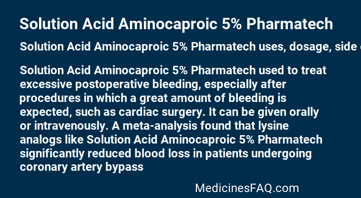 Solution Acid Aminocaproic 5% Pharmatech
