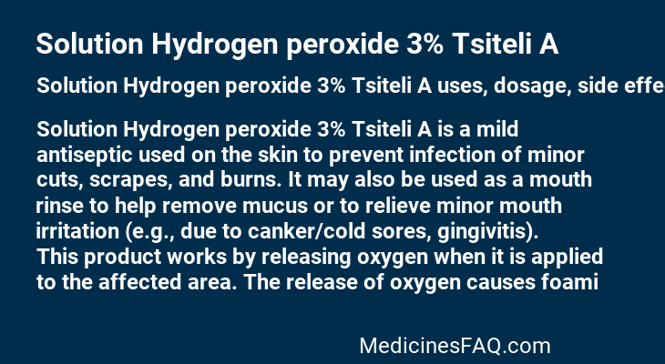 Solution Hydrogen peroxide 3% Tsiteli A