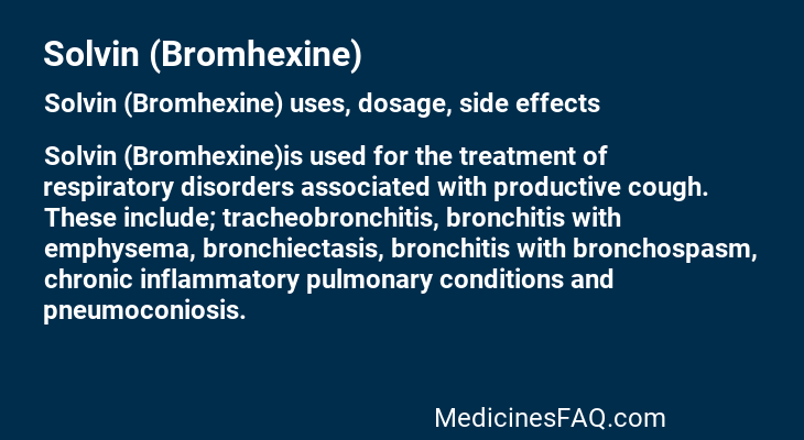 Solvin (Bromhexine)