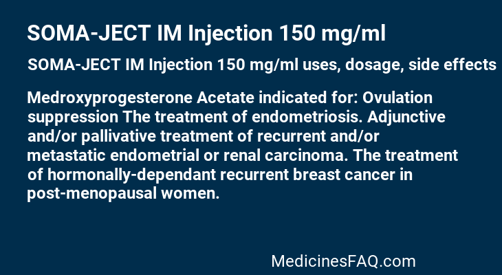 SOMA-JECT IM Injection 150 mg/ml