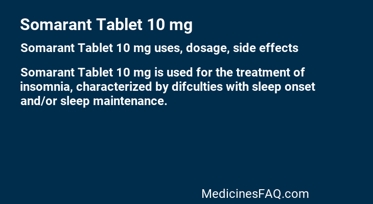 Somarant Tablet 10 mg