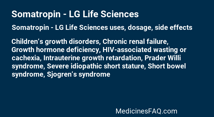 Somatropin - LG Life Sciences