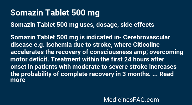 Somazin Tablet 500 mg