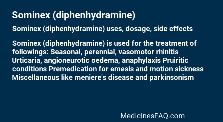 Sominex (diphenhydramine)