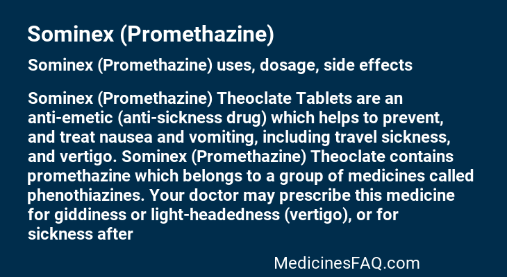 Sominex (Promethazine)