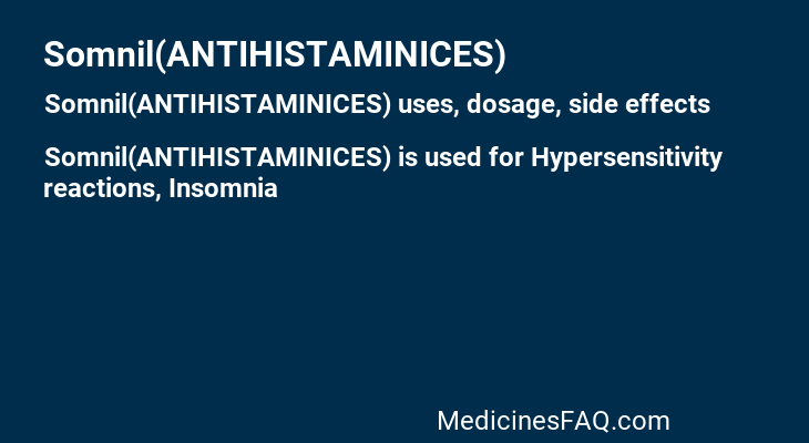 Somnil(ANTIHISTAMINICES)