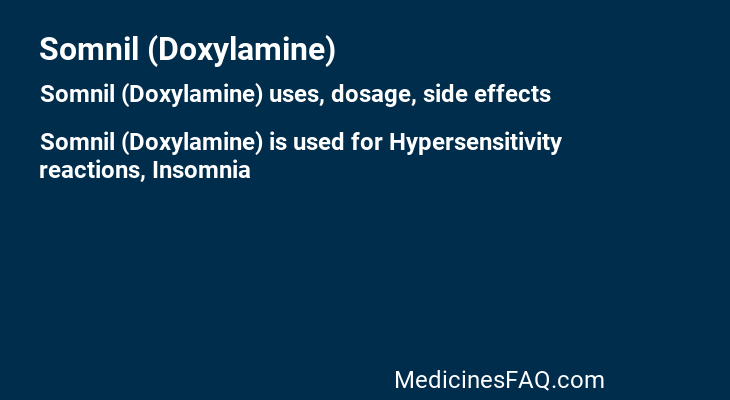 Somnil (Doxylamine)