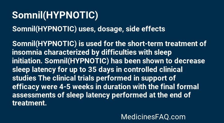 Somnil(HYPNOTIC)