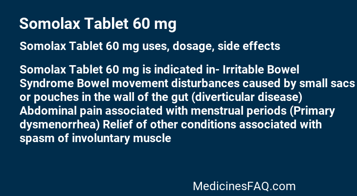 Somolax Tablet 60 mg