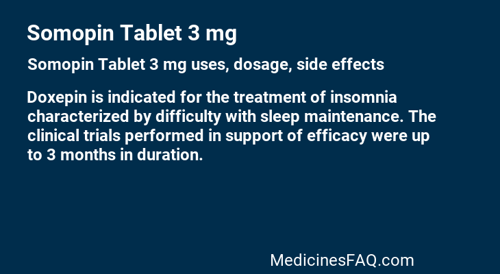 Somopin Tablet 3 mg
