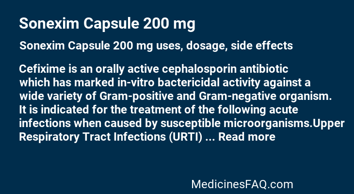 Sonexim Capsule 200 mg