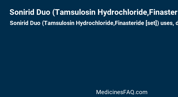 Sonirid Duo (Tamsulosin Hydrochloride,Finasteride [set])