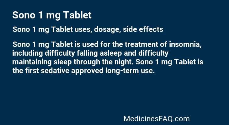 Sono 1 mg Tablet