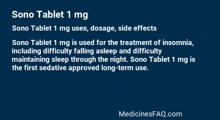 Sono Tablet 1 mg