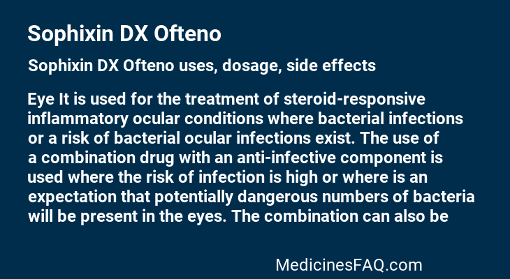 Sophixin DX Ofteno