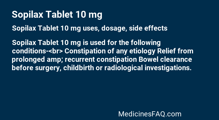 Sopilax Tablet 10 mg