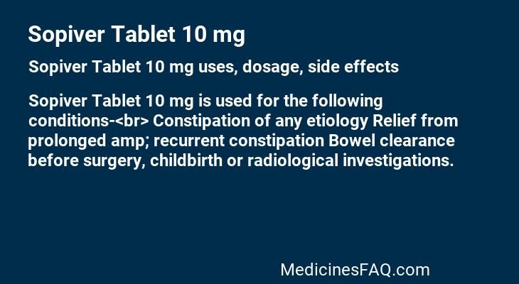 Sopiver Tablet 10 mg
