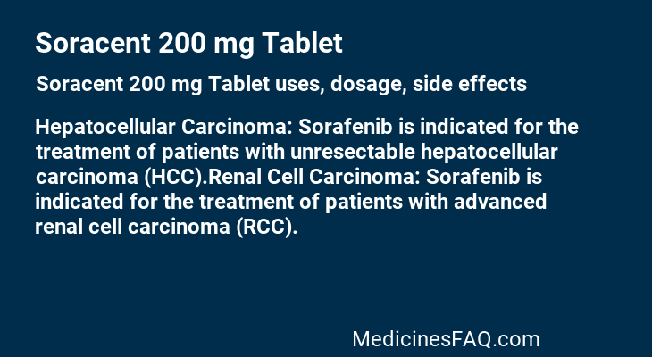 Soracent 200 mg Tablet