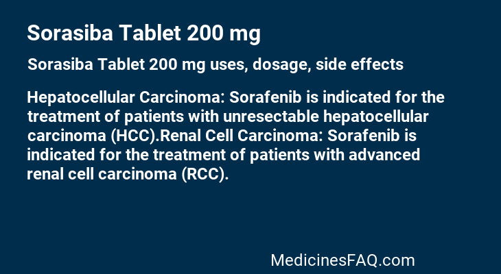 Sorasiba Tablet 200 mg