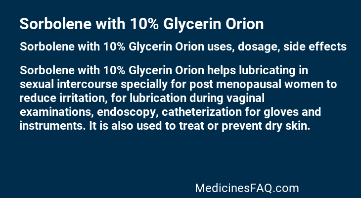 Sorbolene with 10% Glycerin Orion