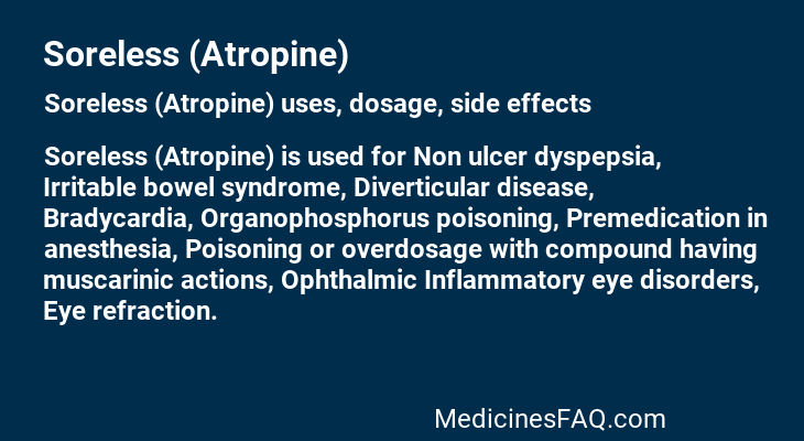 Soreless (Atropine)