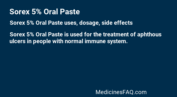 Sorex 5% Oral Paste