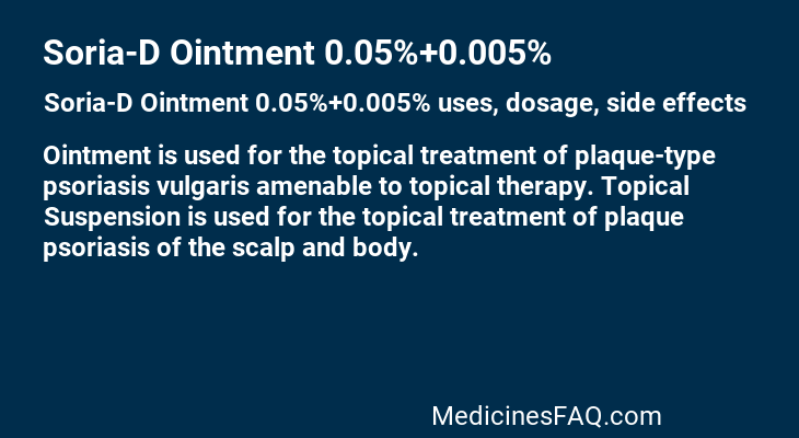 Soria-D Ointment 0.05%+0.005%