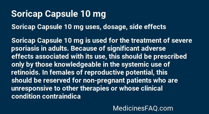Soricap Capsule 10 mg