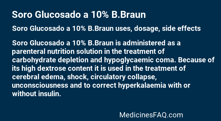 Soro Glucosado a 10% B.Braun