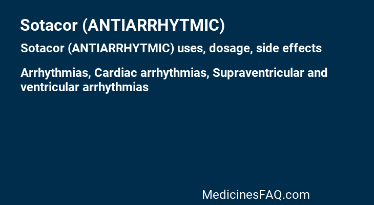 Sotacor (ANTIARRHYTMIC)