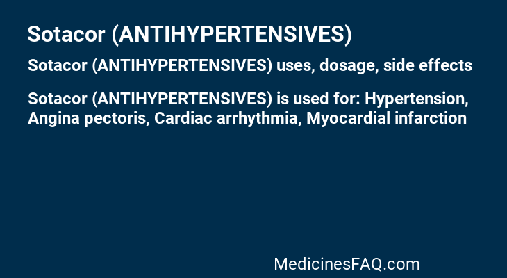 Sotacor (ANTIHYPERTENSIVES)