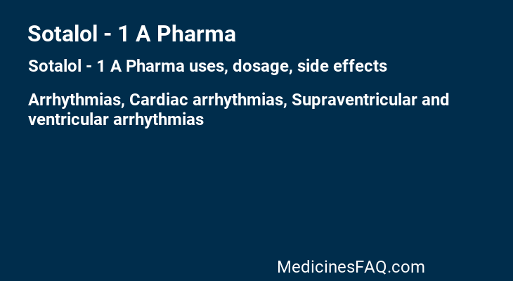 Sotalol - 1 A Pharma