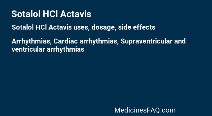 Sotalol HCl Actavis