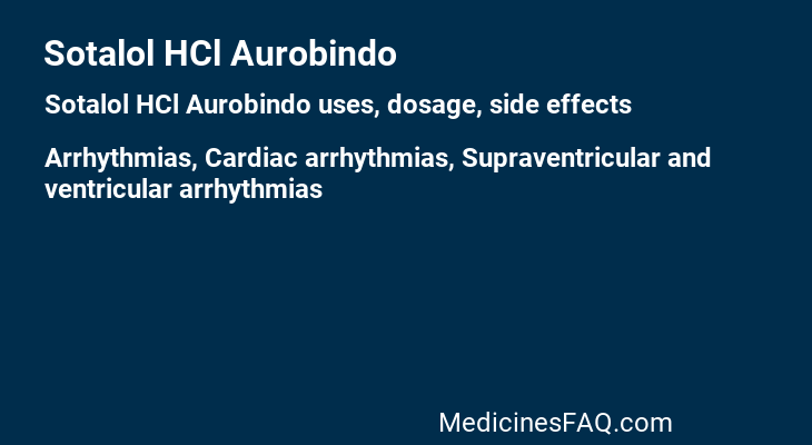 Sotalol HCl Aurobindo