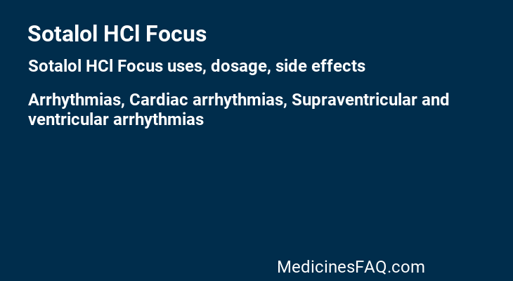 Sotalol HCl Focus