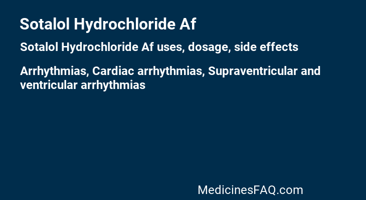 Sotalol Hydrochloride Af