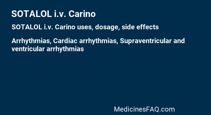 SOTALOL i.v. Carino