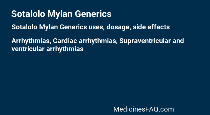 Sotalolo Mylan Generics