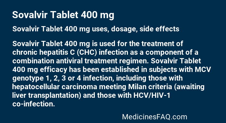 Sovalvir Tablet 400 mg