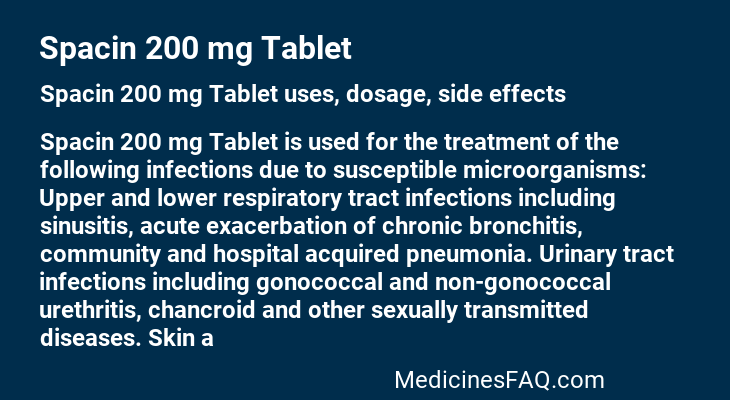 Spacin 200 mg Tablet