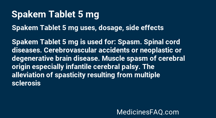 Spakem Tablet 5 mg