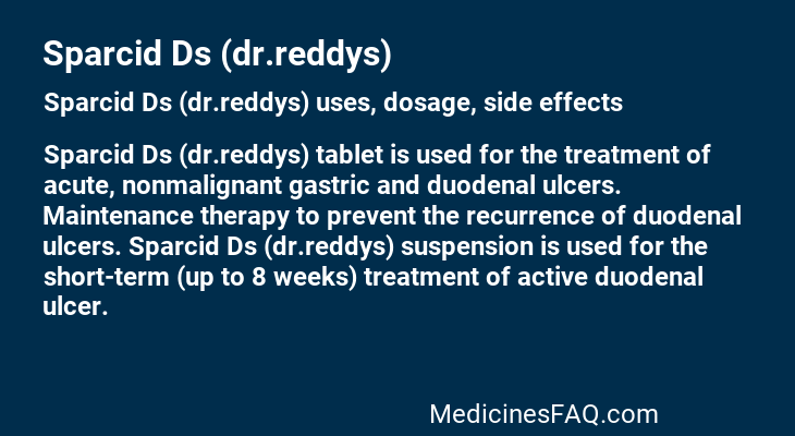 Sparcid Ds (dr.reddys)